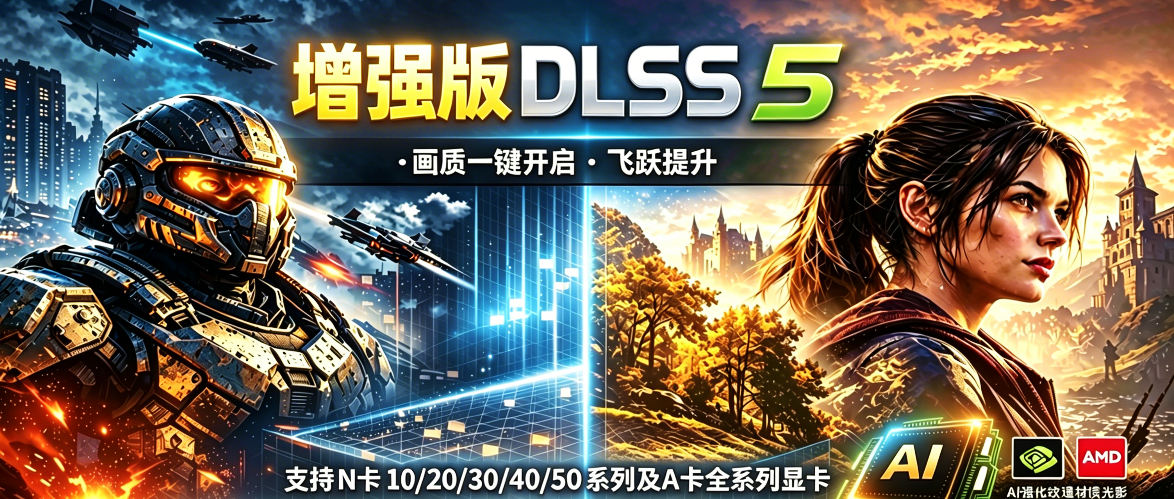 DLSS 5 游戏画质助手 DLSS5 Swapper v2.2.5!英伟达DLSS5 画质增强,一键开启工具!支持N卡 10/20/30/40/50 系列、A卡全系列显卡!智能识别游戏本体,批量安装