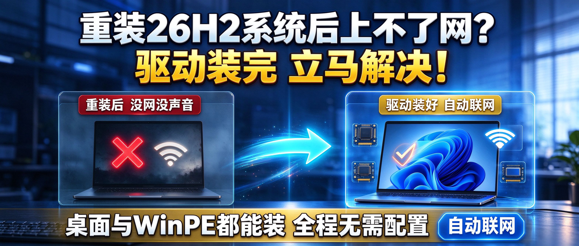 驱动管理工具多线程版 Drvinstall v9.2026.10.1717,高效、纯净的硬件驱动安装软件,同时支持Windows PE与正常桌面系统环境,适用于各类驱动部署场景,采用多线程技术,驱动安