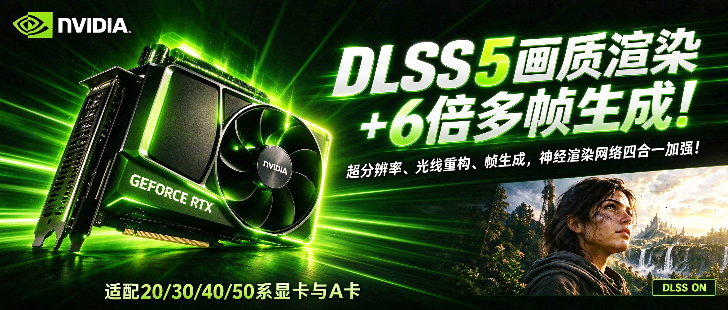 DLSS5+6倍多帧生成 OptiScaler DLSSNR v1.0.4简体中文汉化版,超分辨率、光线重构、帧生成,神经渲染网络四合一加强!支持N卡20/30/40/50系以及A卡全系列,采用全新技