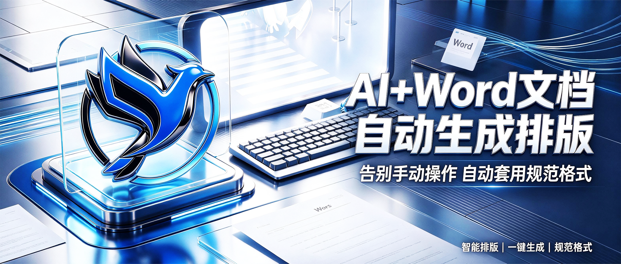 AI+Word 自动排版生成工具 Alavette Form v1.0.0，预设通用、论文、公文、试卷四种模式，内置全套标准规范格式，文档字体、标题、编号、三线表、目录，全程自动化排版，无需手动调节！